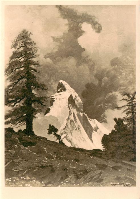 Matterhorn Mont Cervin 4478m VS Künstlerkarte