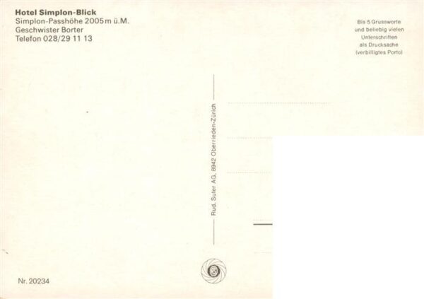 Simplon 2500m VS Hotel Simplon Blick Simplon Passhöhe – Bild 2