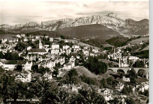 Herisau AR Fliegeraufnahme mit Säntis