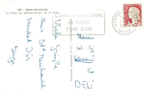 Sainte-Menehould 51 Marne La Place du General Leclerc et la Poste – Bild 2