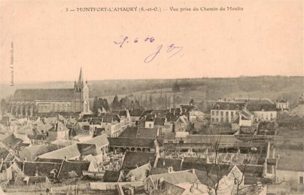 Montfort-l Amaury 78 Yvelins Vue prise du Chemin du Moulin
