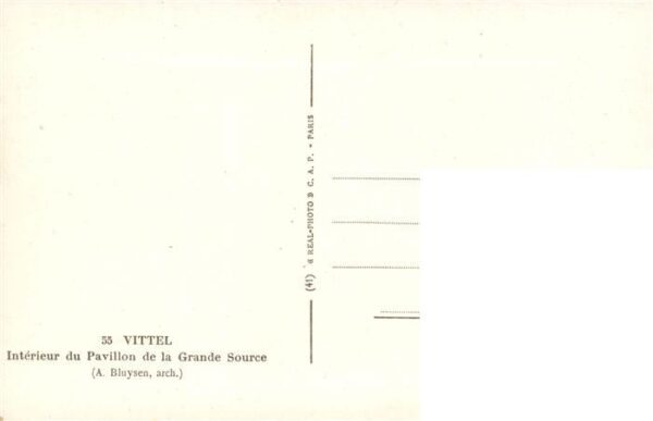 Vittel 88 Vosges Interieur du Pavillon de la Grande Sour – Bild 2