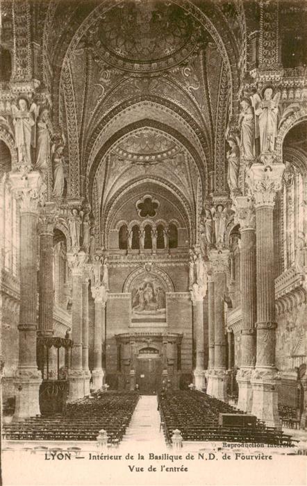Lyon 69 Rhone Interieur de la Basilique de ND de Four