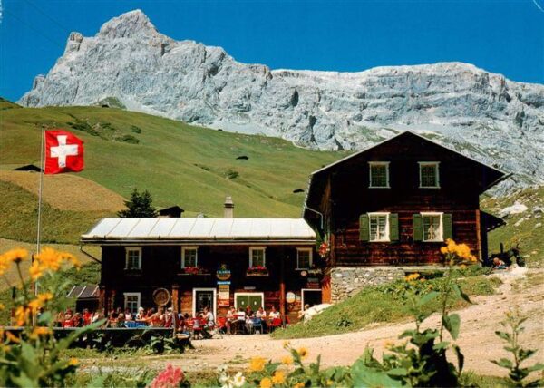 Partnun St Antoenien GR Burghaus Pension Alpenrösli mit Sulzflu