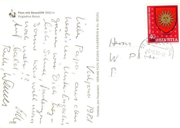 Ftan Panorama mit Sessellift – Bild 2