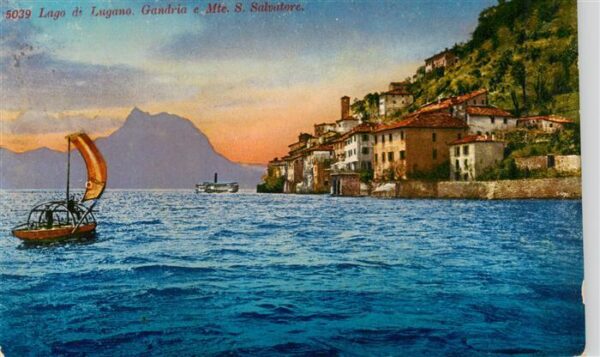 Gandria Lago di Lugano mit Monte San Salvatore