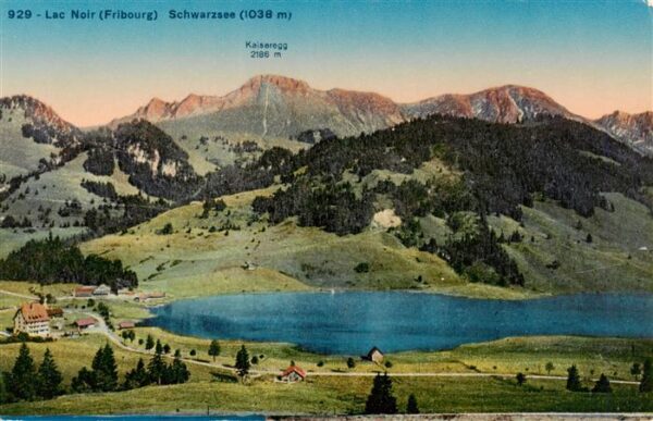 Lac Noir Schwarzsee FR Vue aerienne
