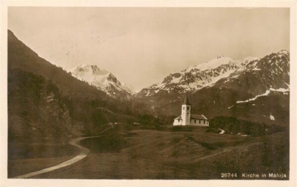 Maloja GR Kirche Panorama