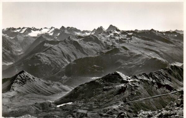 Piz Linard 3414m Filisur GR Blick vom Weissfluhgipfel auf Pischahor