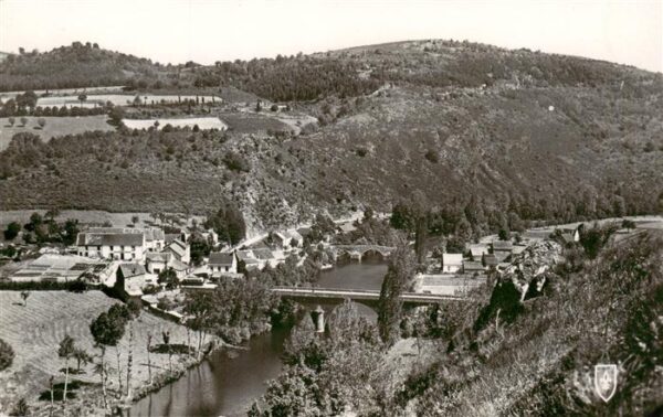 Sioule Les Deux Ponts de Menat Vue aerienne