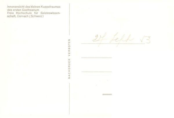 Dornach  SO Innenansicht des kleinen Kuppelraumes d – Bild 2