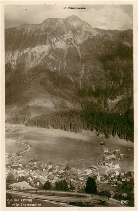 Leysin VD et le Chamossaire Vue aerienne
