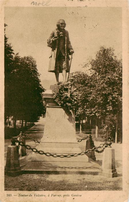 Ferney Geneve GE Statue de Voltaire