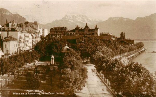 Montreux  VD Place de la Rouvernac et la Dent du Mid