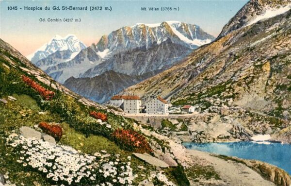 Hospice du Grand-Saint-Bernard VS mit Grand Combin und Mont Velan