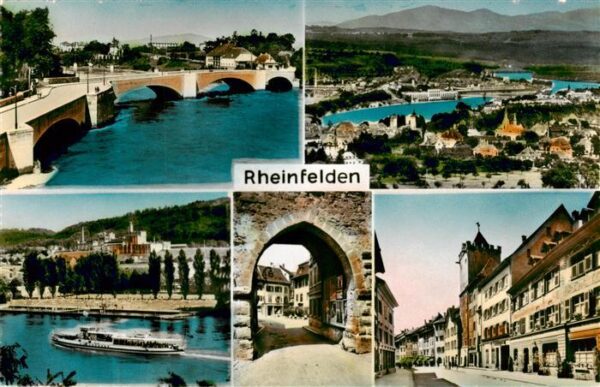 Rheinfelden AG Panorama Teilansichten Stadttor Rheinbr