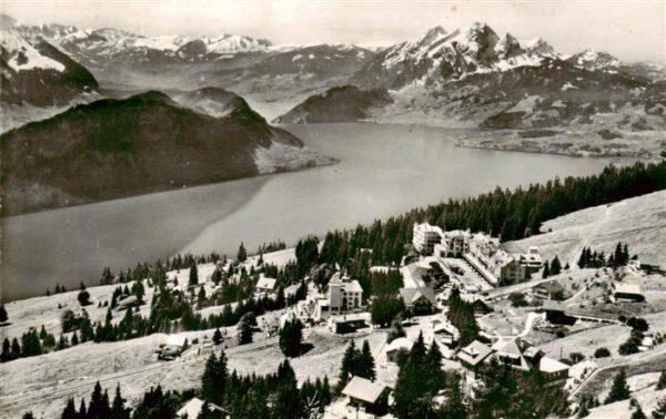 Rigi Kaltbad Fliegeraufnahme mit Pilatus