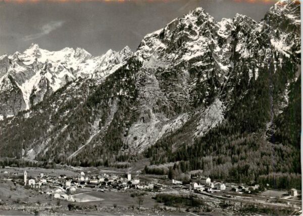 Vicosoprano GR Val Bregaglia Fliegeraufnahme