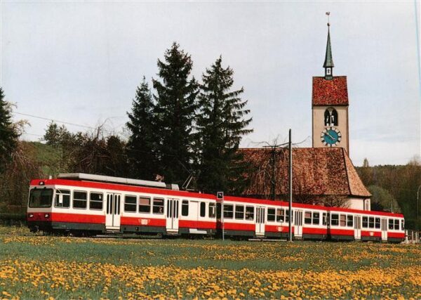Oberdorf BL Neuer Pendelzug der Waldenburgerbahn vo