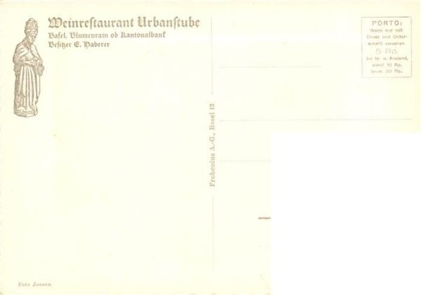 Basel BS Weinrestaurant Urbanstube Kachelofen – Bild 2