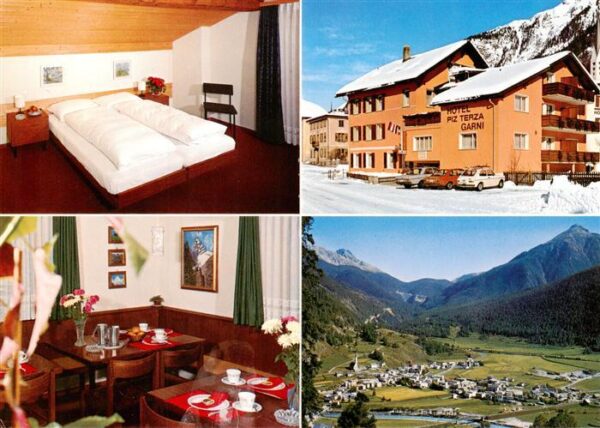 Zernez GR Hotel Piz Terza Zimmer Gaststube Panora