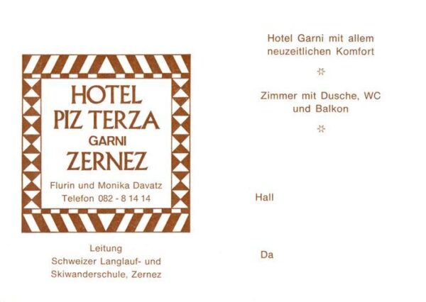 Zernez GR Hotel Piz Terza Zimmer Gaststube Panora – Bild 2