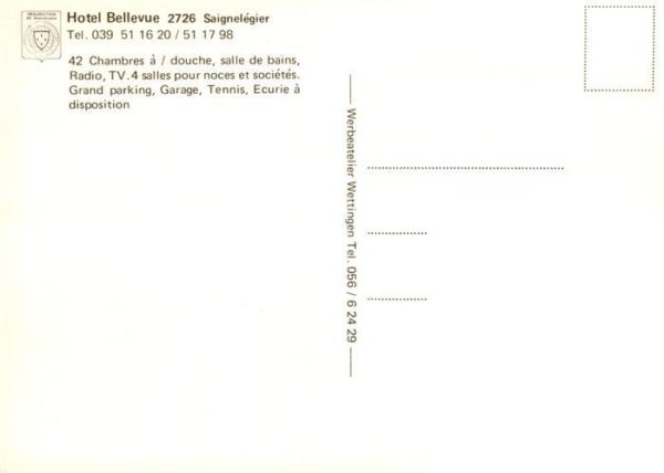 Saignelegier Saingnelegier JU Hotel Bellevue Gasträume Stute mit Fohl – Bild 2