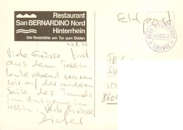 Hinterrhein GR Restaurant San Bernardino Nord – Bild 2