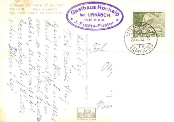 Urnaesch AR Gasthaus Hochalp mit Säntis – Bild 2