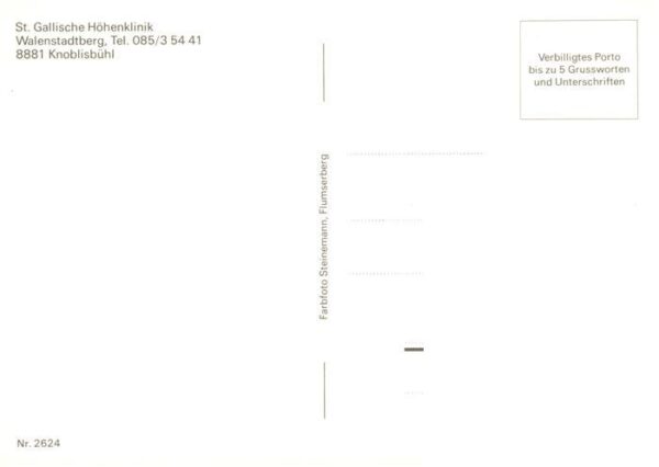 Walenstadtberg St Gallische Höhenklinik – Bild 2
