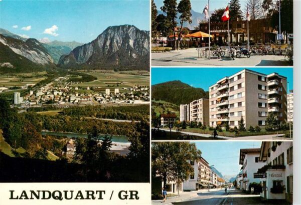 Landquart GR Fliegeraufnahme Ortspartien