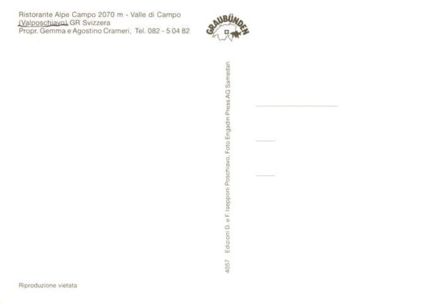 Campo GR Ristorante Alpe Campo Valle di Campo – Bild 2