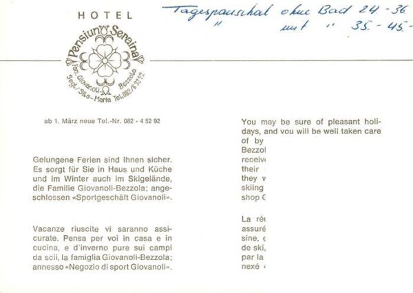 Sils Maria GR Hotel Pensiun Seraina Gasträume – Bild 2
