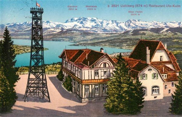 Uetliberg Ueetliberg ZH Restaurant Uto-Kulm mit Glärnisch und B