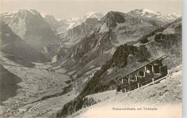 Braunwald GL Braunwaldbahn mit Tödikette