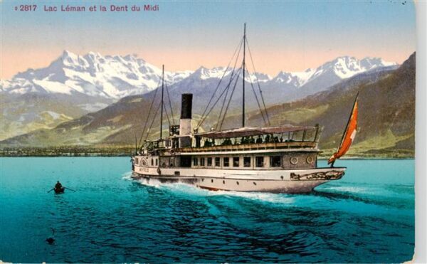 Vevey VD La Leman et la Dent du Midi Fahrgastsch