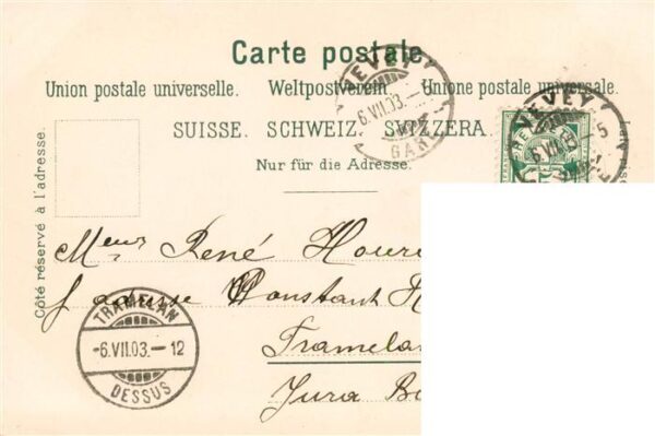 Vevey VD Lac Leman Barque entrant au Port – Bild 2