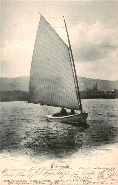 Zuerichsee ZH Panorama Segelboot