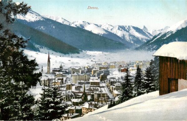 Davos GR Panorama Wintersportplatz Alpen