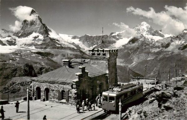 Zermatt VS Station Gornergrat mit Matterhorn Dent