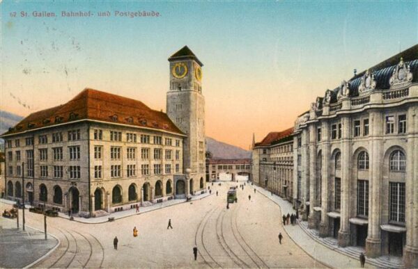 St Gallen SG Bahnhof- und Postgebäude