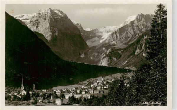 Linthal  GL Panorama Alpen Feldpost