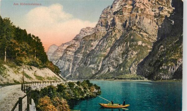 Kloenthalersee Kloenthalsee GL Uferweg am See Alpen