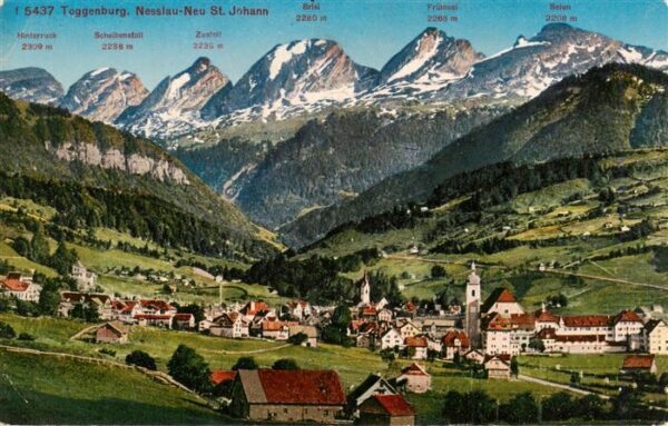 Nesslau SG Panorama Neu St. Johann Alpen