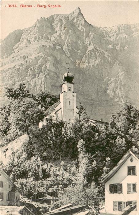 Glarus GL Burg-Kapelle Alpen