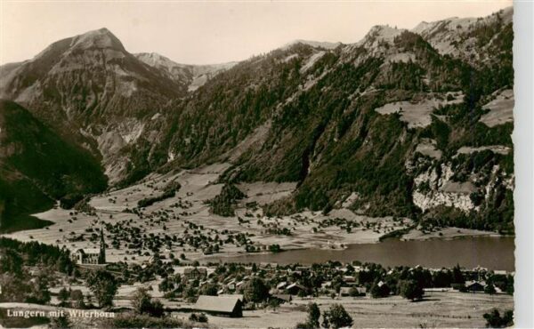 Lungern OW Panorama Blick gegen Wilerhorn