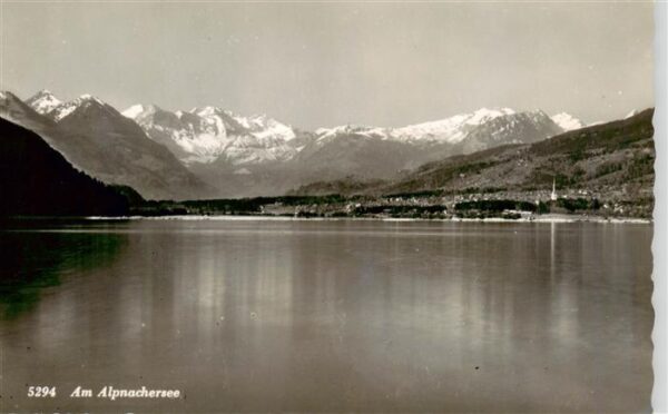 Alpnach OW Panorama Blick über den Alpnachersee Al