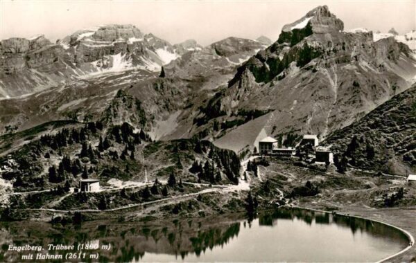 Engelberg  OW Panorama Trübsee Hotel Blick gegen Hahn