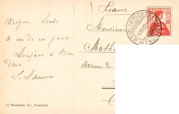Brigue Brig VS Ansicht mit Kirchen Blick gegen Riederh – Bild 2