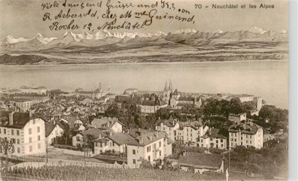 Neuchatel NE et les Alpes